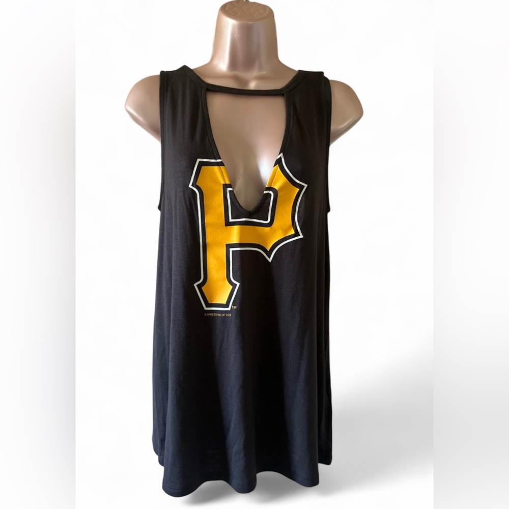Express Black and Yellow Sleeveless Top